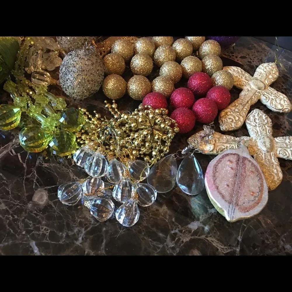 10 SMALL Crystal Clear Faceted Drops!